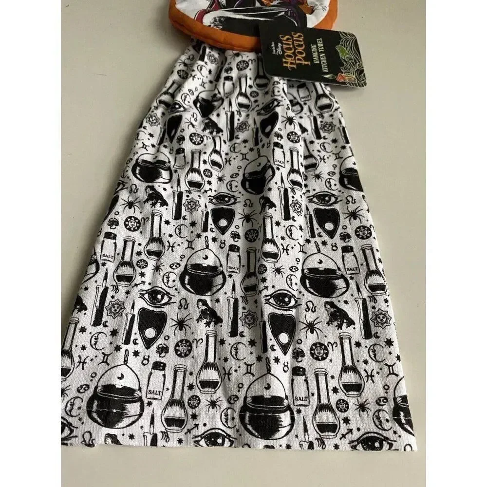 Disney Hocus Pocus Hanging Kitchen‎ Towel Sanderson Sisters Halloween NEW